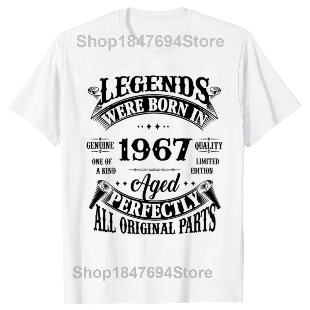 Camiseta Para Hombre 'Original Parts 1967' - Regalo De 57 Años, Algodón 100%, Diseño Gráfico Vintage