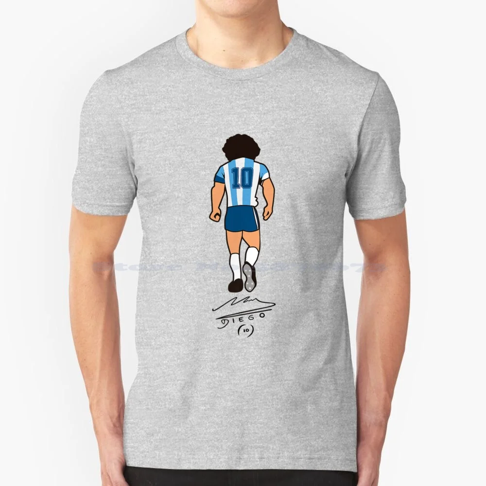 Diegoool !! Maglietta 100% Cotone Tee Calcio Calcio Argentina Napoli Ronaldo Legend Vintage Diego Maradona Retro Brasile Italia