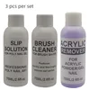 75ml 3 types Nail Liquid Set:Slip Solution  Brush Cleaner Acrylic Remover 1