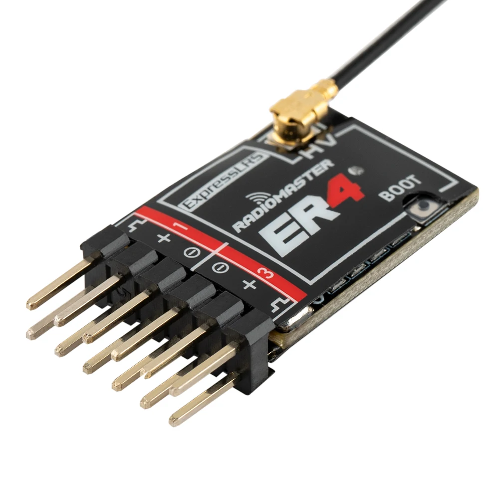 Installation du récepteur RadioMaster ER4 PWM ExpressLRS 4 canaux dans un drone, portée ultra-longue garantie