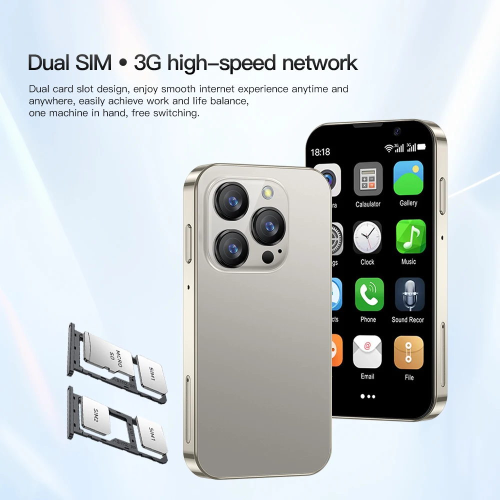 SERVO 16SE Mini 3.0" HD Display Small Smartphone Android 9.0 Network 3G WCDMA 2GB+16GB 900mAh Face Recognition Mini Mobile Phone 2