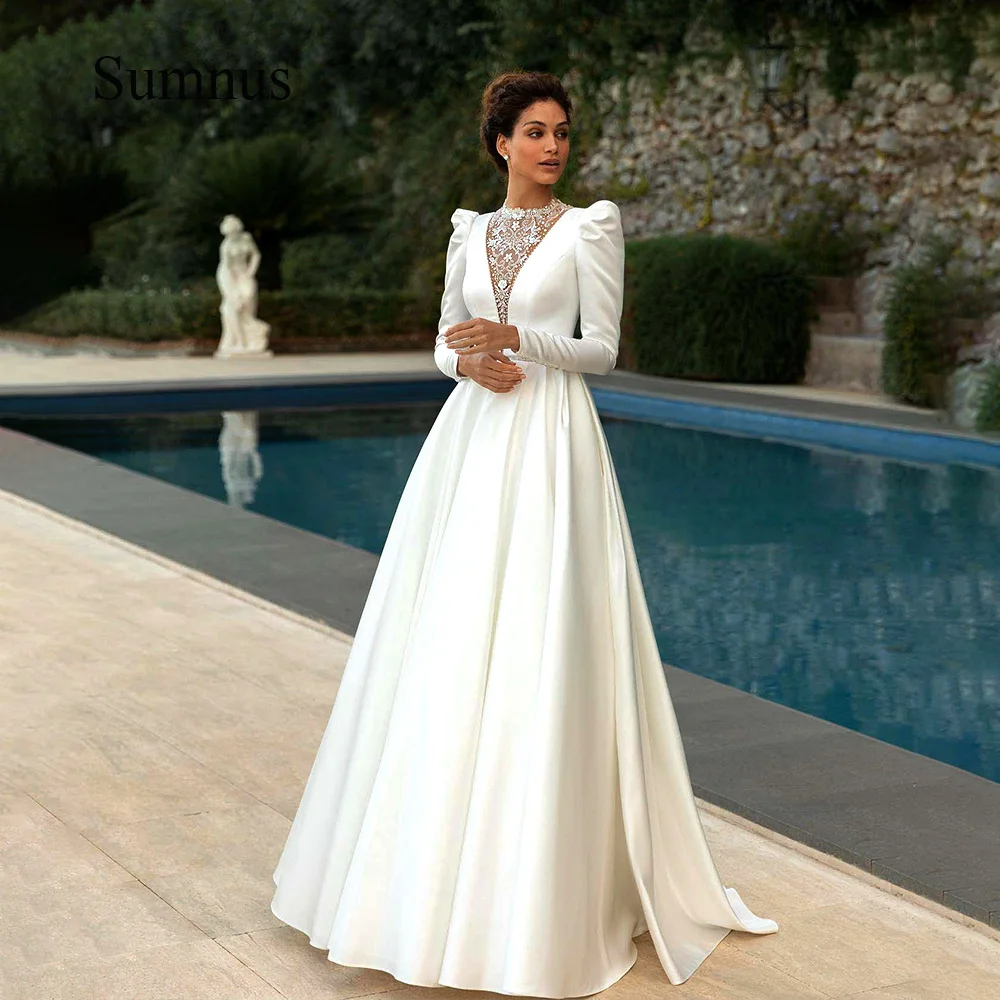 chinese dress ladies Luxury Blue Arabic Evening Dress with Cape Sleeves SS451, Green / 8 main image 1