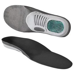 Premium Gel 3D Arch Support Insoles for Foot Health and Pain Relief (Black)