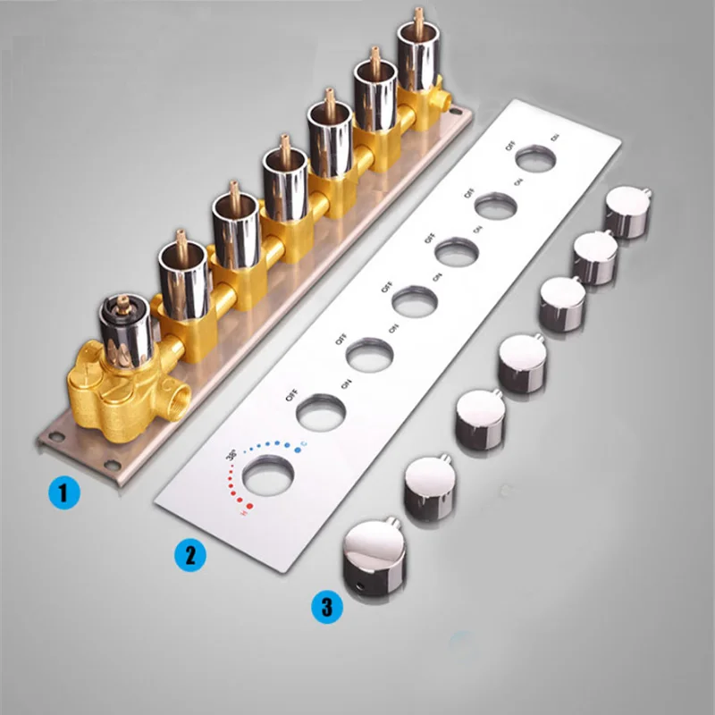 2024 hochwertige LED-Dusch system Set Nebel Spray Regen Wasserfall Dusch kopf Panel Thermostat mischer Wasserhahn mit seitlichen Düsen