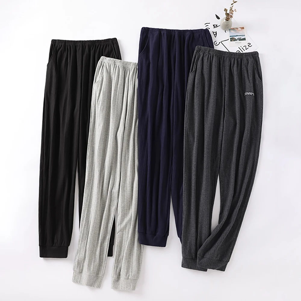 5XL 115KG Big Size Pajama Pants Casual Loose Plaid Sleeping Pants Man Autumn Winter Cotton Cozy Elastic Waist Pijama Trousers