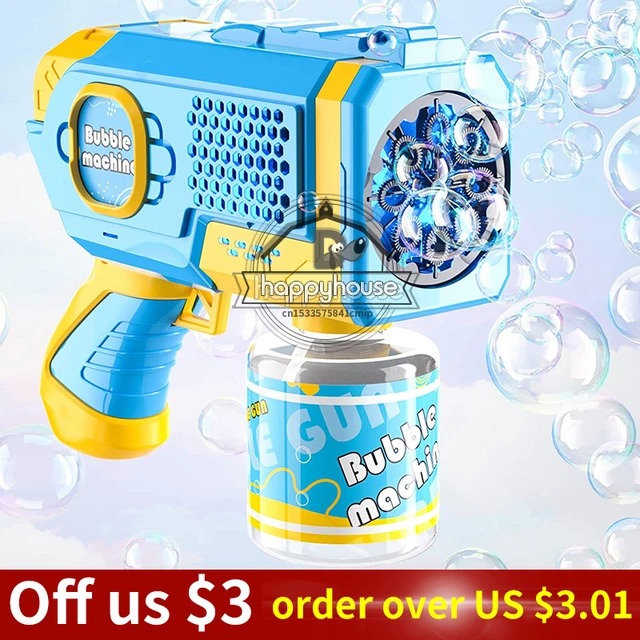 Holes Bubble Machine With Rich Bubbles, Bubble Guns For Girls Kids With  360leak-proof Design, Ergonomic Grip, Automatic Bubble Gun For Toddlers  Childr