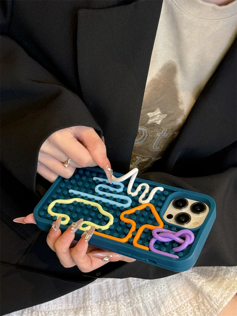 3D Jigsaw Puzzle Soft Silicone Phone Case - Funny Design Cover