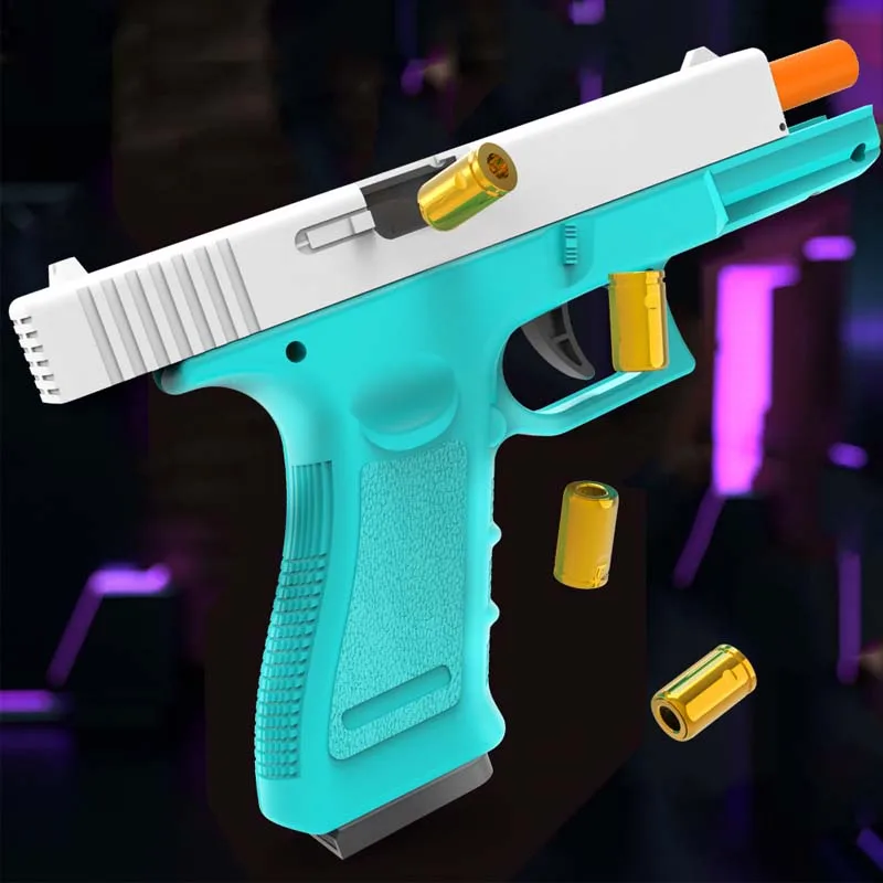 Toy Guns Model Automatic Continuous Shell Throwing Soft Bullet Launcher Outdoor Game Children Adult Airsoft Pistol Kids Fake Gun 3