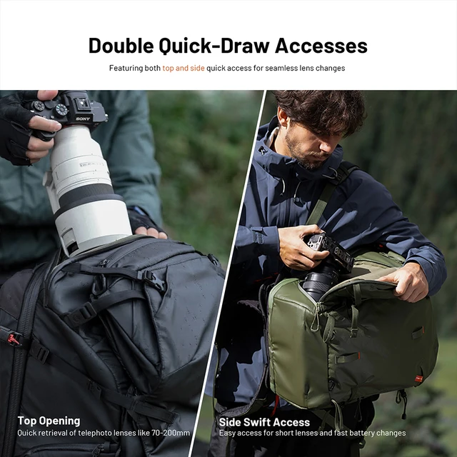 Zaino Fotografico PGYTECH OneMo Travel 35L - Impermeabile, Per Fotocamere E Droni - Con PortaLaptop 16" - Foto 2