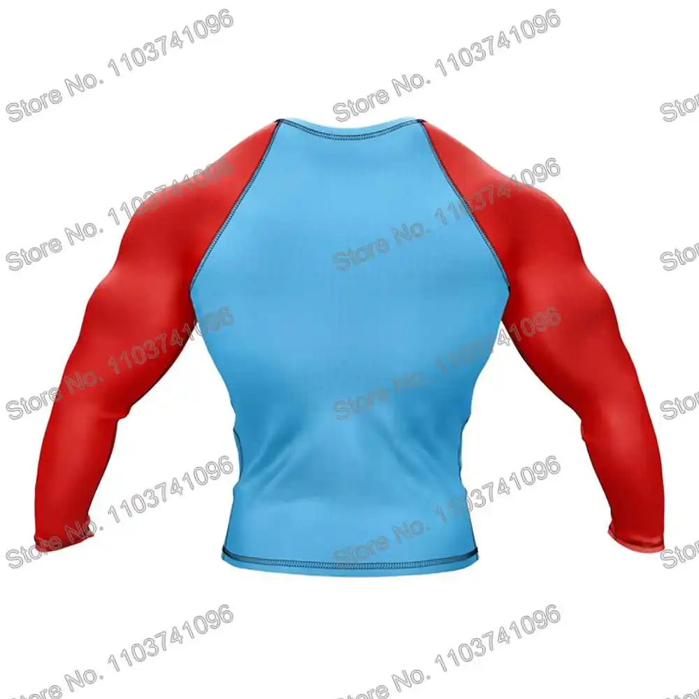 Super Triangle Choke Diving T-Shirt Tight Long Sleeve Rash Guard BJJ MMA Swimwear Men Surf Clothing Beach Floatsuit GYM Tops