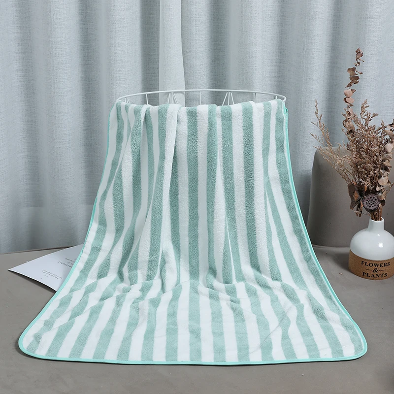 Microfiber Beach Towel Towel Bath Bathroom 70*140cm 280g Thickened Luxury Striped SPA Bathroom Adult Bath