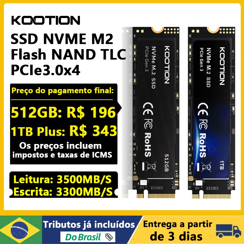 KOOTION-X15 Disco rígido interno de estado sólido, SSD M.2, 256GB, 512GB, 1TB, SSD, M2, SSD, NVMe, PCIe, Laptop, Desktop, MSI, Dell, HP