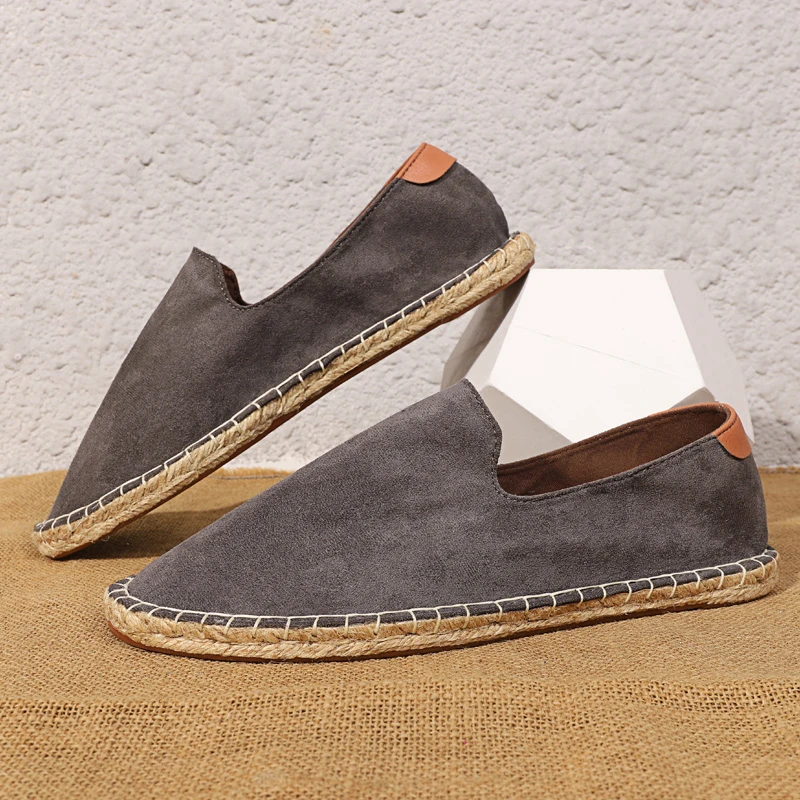 2023 Summer New Mens Casual Shoes Fashion Shoes Retro Handmade Espadrilles Breathable  Wear-resistant Sneakers Big Size 45 46 47 4