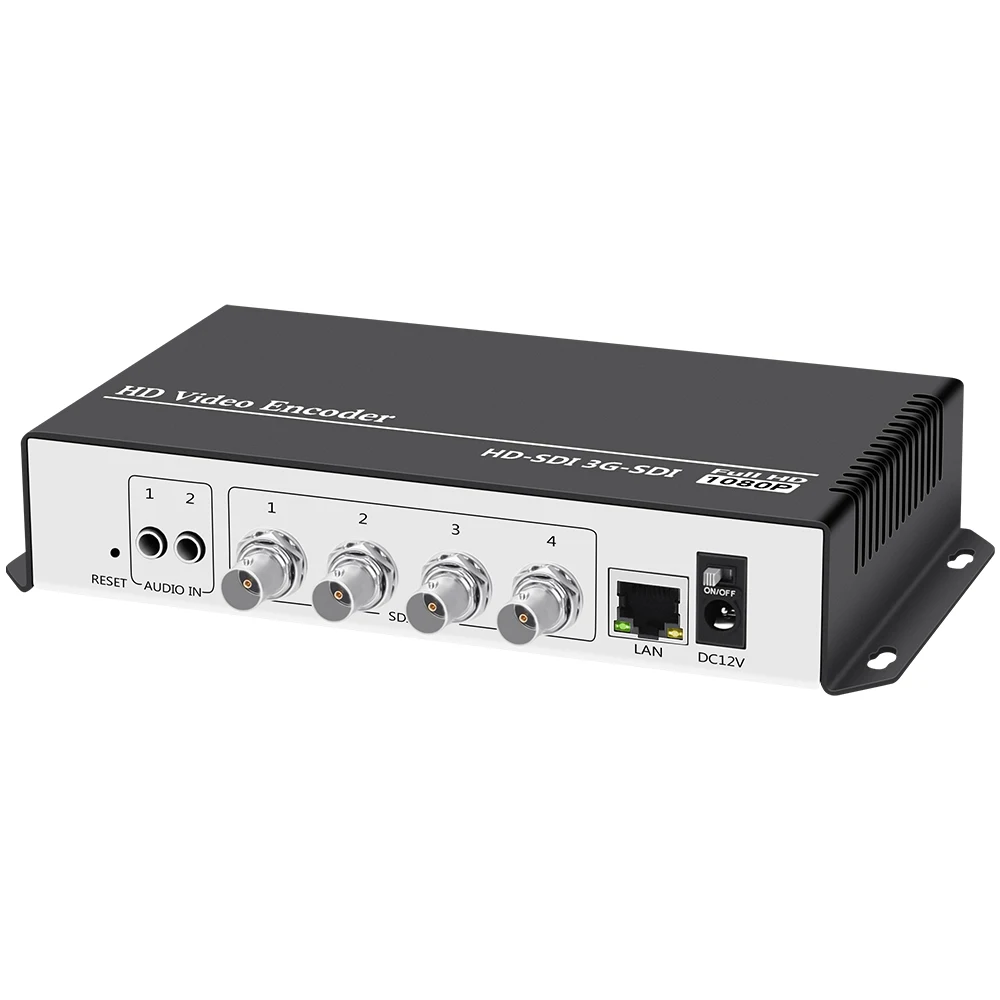 Фото 4-канальный HEVC H.264 H.265 SD HD 3G SDI к IP конвертеру потокового видео в прямом эфире с RTMPS HTTP RTSP RTMP UDP ONVIF HLS №4
