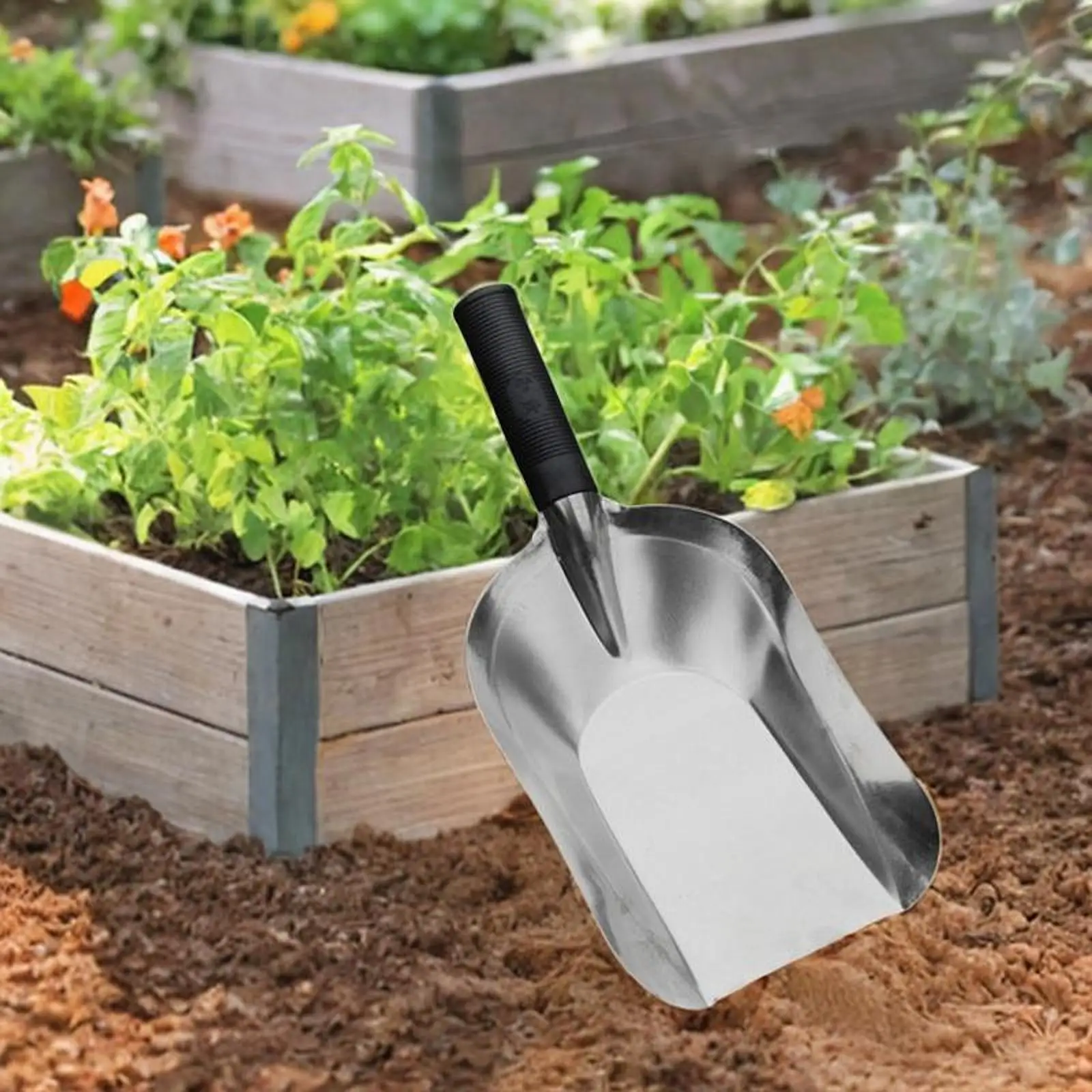 Garden Spade Flat Spoon Design Portable Practical Sand Spade for Weeding Digging Cultivation Planting
