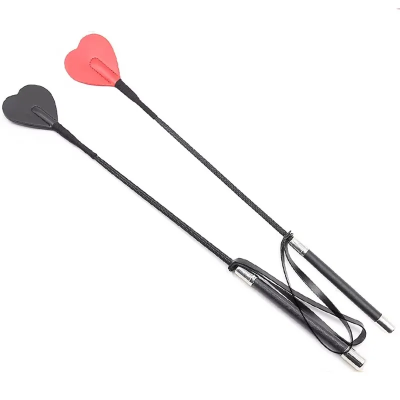 54CM Riding Crop Heart-Shaped PU Leather Horse Crop Whip Horse Slapper Whip With Equestrianism For Horses