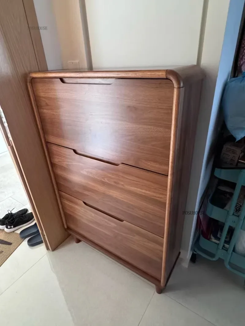 Description Picture 4 of itemModern Wooden Rack Shoe Cabinet Shelf Living Room Organizer Narrow Shoe Cabinets Hallway Space Saving Home Furniture c
