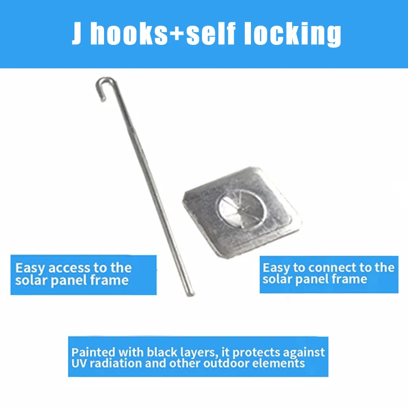 

50 packs Thickened Aluminum Solar Panel Bird Guard Fastener Clips for Connecting The Animal Protection net to The Solar Panel