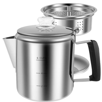 Stainless Steel Coffee Percolator - 6-Cup 1