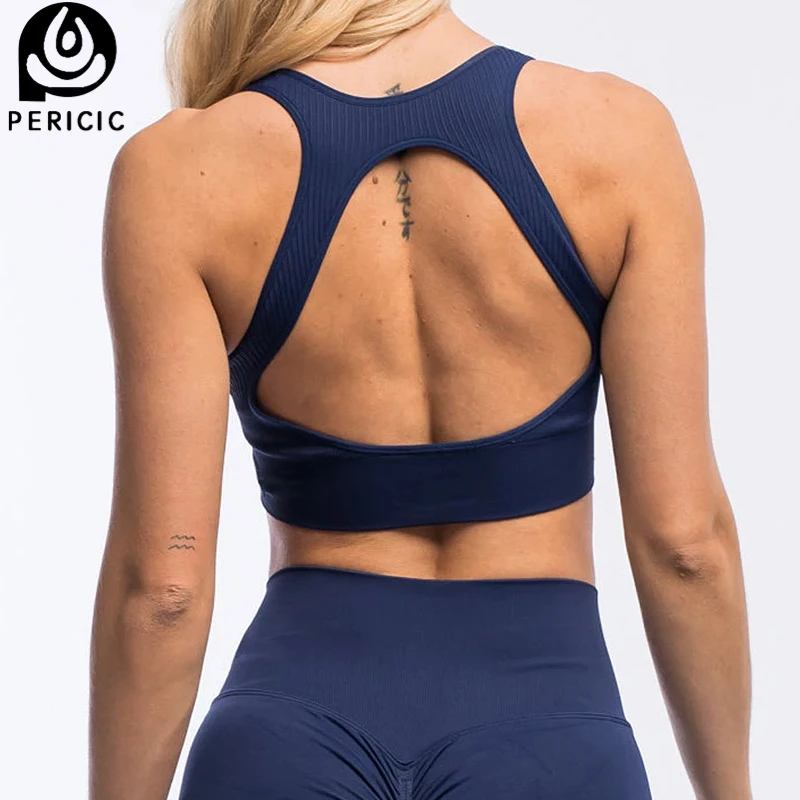 

Pericic Seamless Top Backless Bra Without Bones Female Underwear Women Cropped Tank Top Jogging Bra Women Crop Top Sportwear