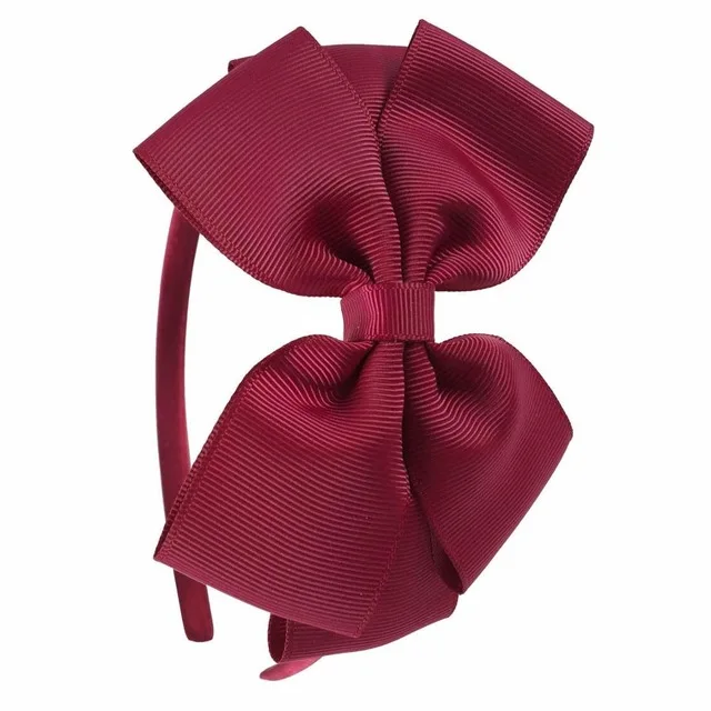 Vibrant Solid Color Bow Hairbands for Kids - Stylish Ribbon Hair Accessories for Girls