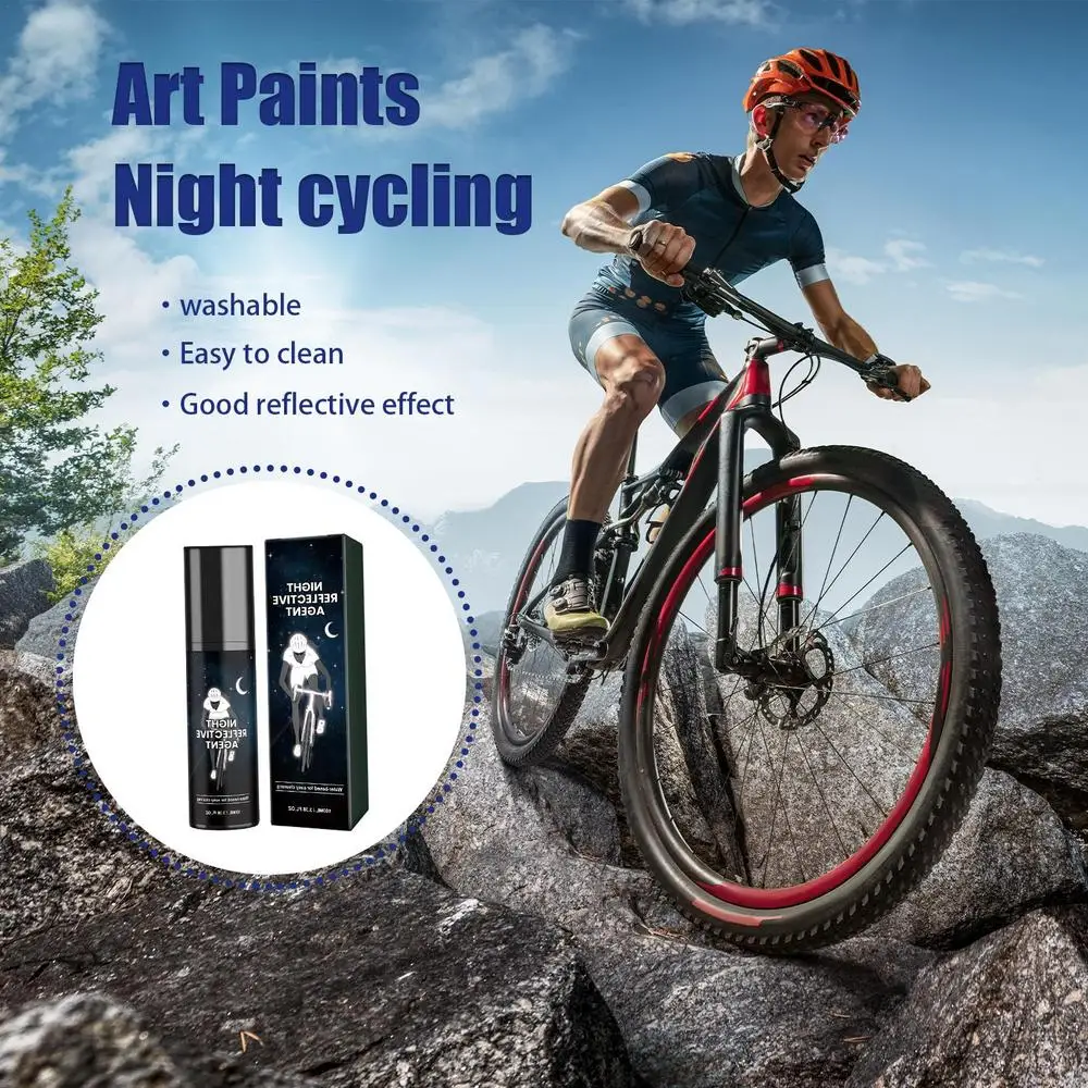 Description Picture 3 of itemReflective Spray Paint 100ml Glowing Paint For Bike Night Riding Long Lasting Reflective Glow Paint For Clothes Bicycles