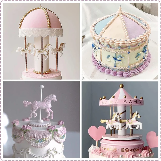 Körhinta Ló Szilikon Fondant Penész Ringatózó Csokoládé Cukorka Baba Zuhany Torta Dekorációs Szerszám Szappan Kézműves Konyhai Kellékek - Image 2