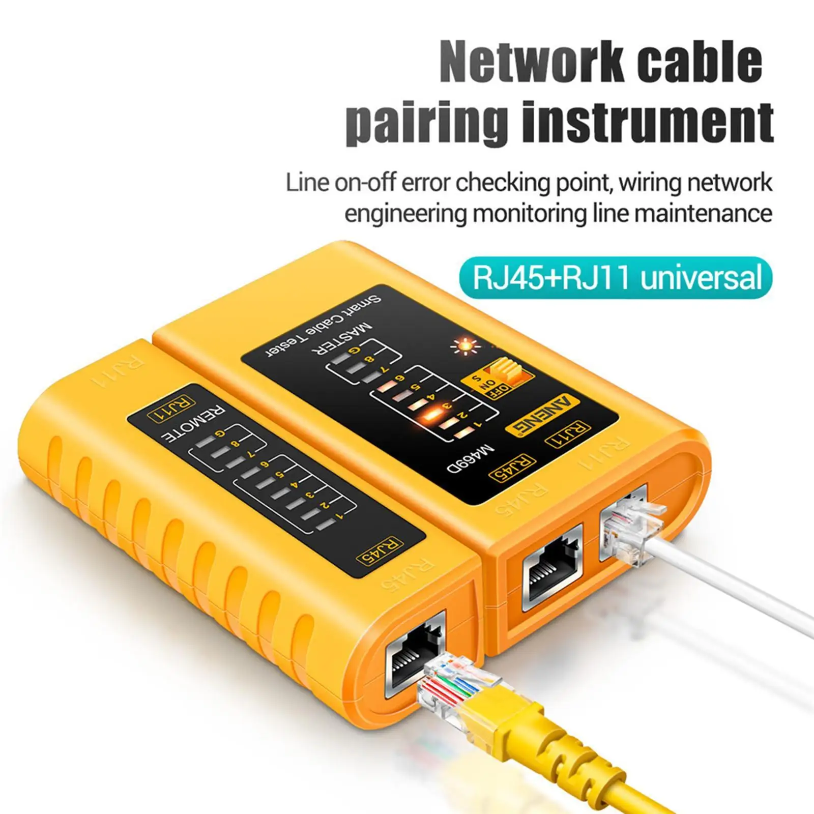 Network cable tester ANENG M469D RJ45 cable lan tester network cable tester RJ11 RJ12 CAT5 UTP LAN tester networking tools network repair