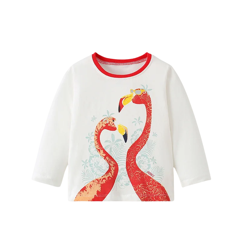 Jumping Meters 2-7T Autumn Spring Girls T Shirts Unicorn Print Fashion Children's Clothing Long Sleeve Baby Wear Blouse Shirts