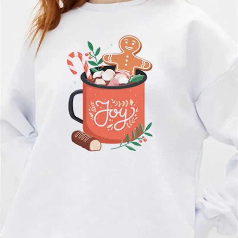 

Unisex Print New Simple Fashion Christmas Women Hoodie Print Long-sleeved Oversized Sweatshirt Casual Blouse Pullover Female