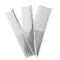 Pet Dematting Comb Stainless Steel Pet Grooming Comb for Dogs and Cats Gently Removes Loose Undercoat Flea Comb Pretty&Better 1