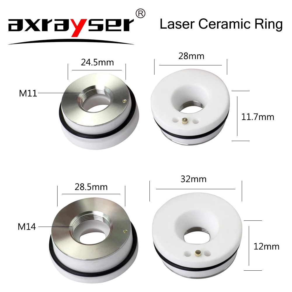 Bodor Laser Ceramic Ring D28 32mm M11/14 Nozzles Holder Fiber Cutting Head Parts