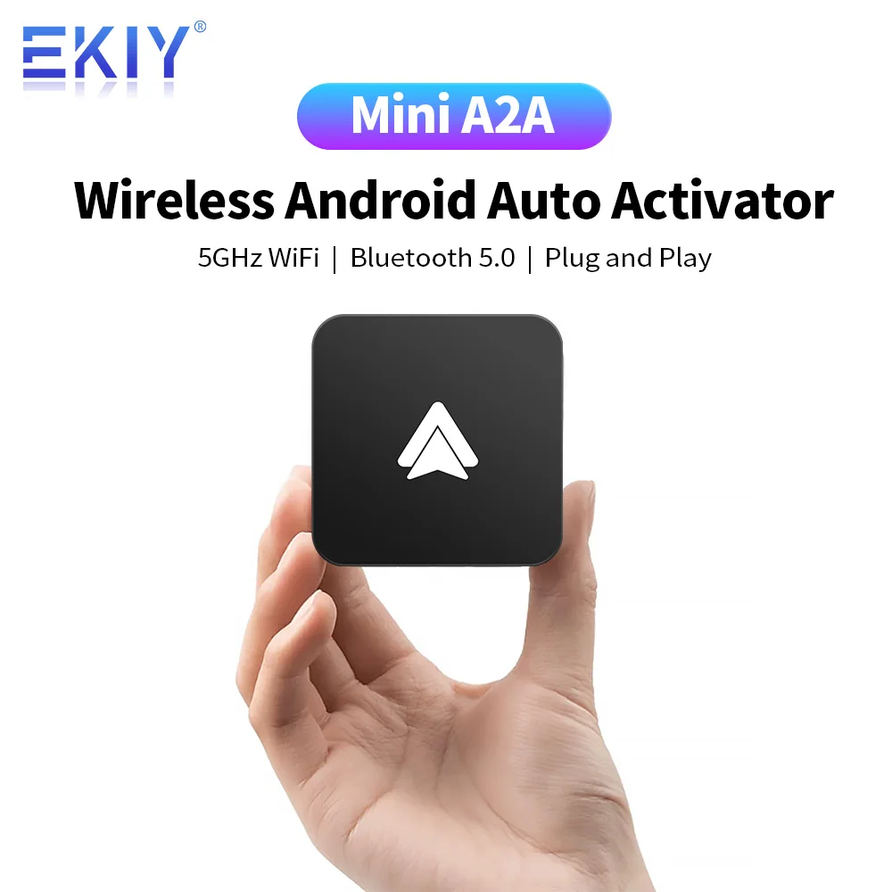 EKIYAndroidAutoWirelessAdapterSmartAiBoxPlugandPlayBluetooth