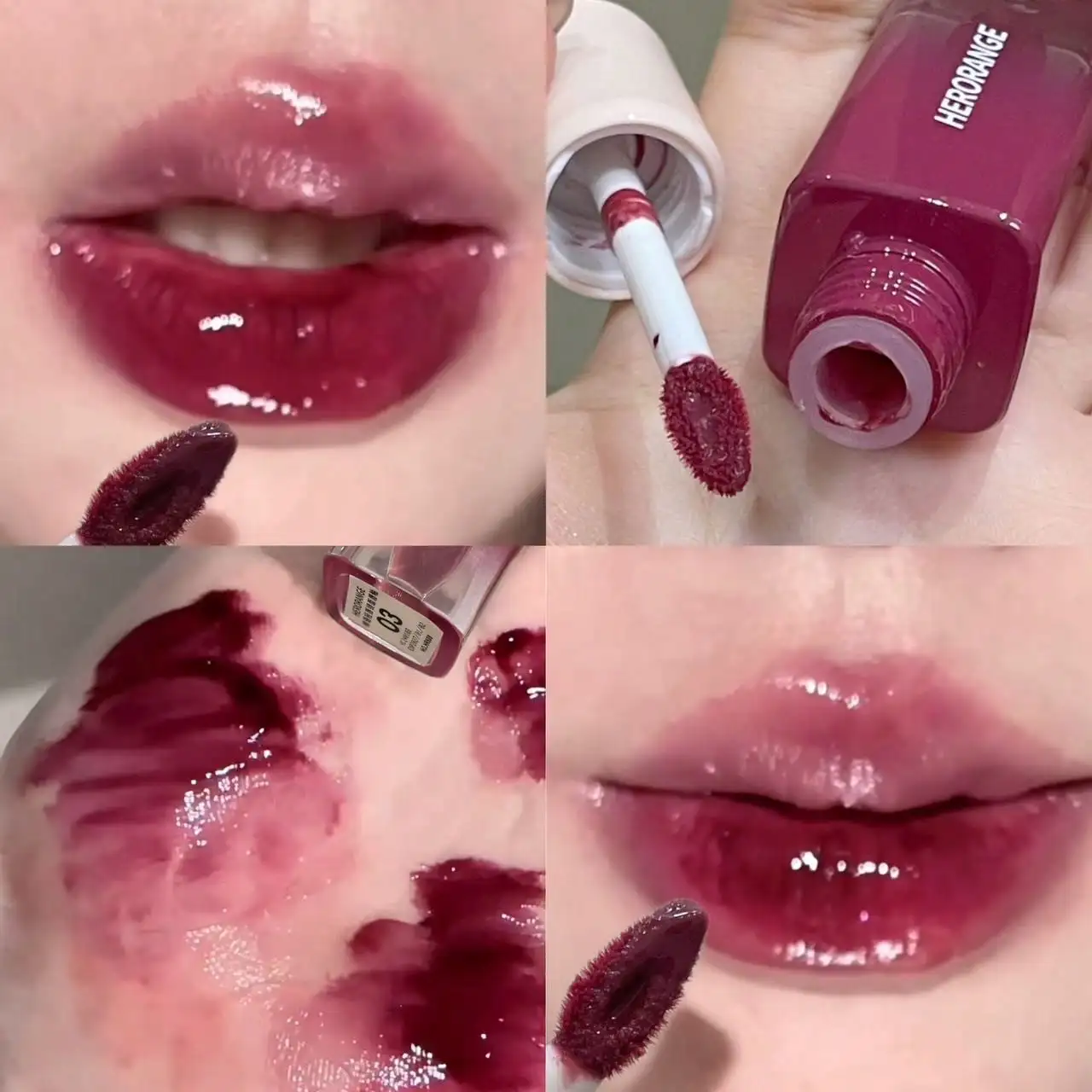 Herorange Glossy Lip Oil Moisturizing Long Lasting Fade Resistant Lip Line Repair Universal for All Skin Tones Daily & Gift Use