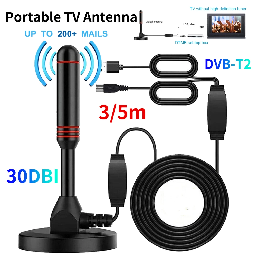 PortableHDTVAntennaDigitalHDAerial30DBIHDDigitalTVAntenna