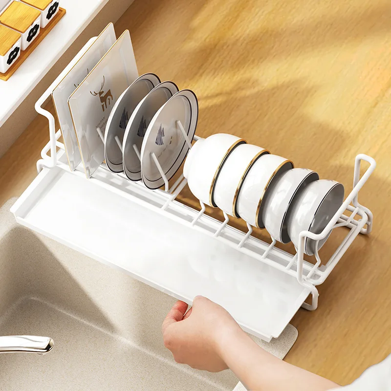 Comprar Estante multifuncional para platos de cocina, sin BPA, de plástico,  para ollas, platos, cuencos, escurridor, sartenes, palillos, cucharas,  estante de almacenamiento, organizador de utensilios de cocina