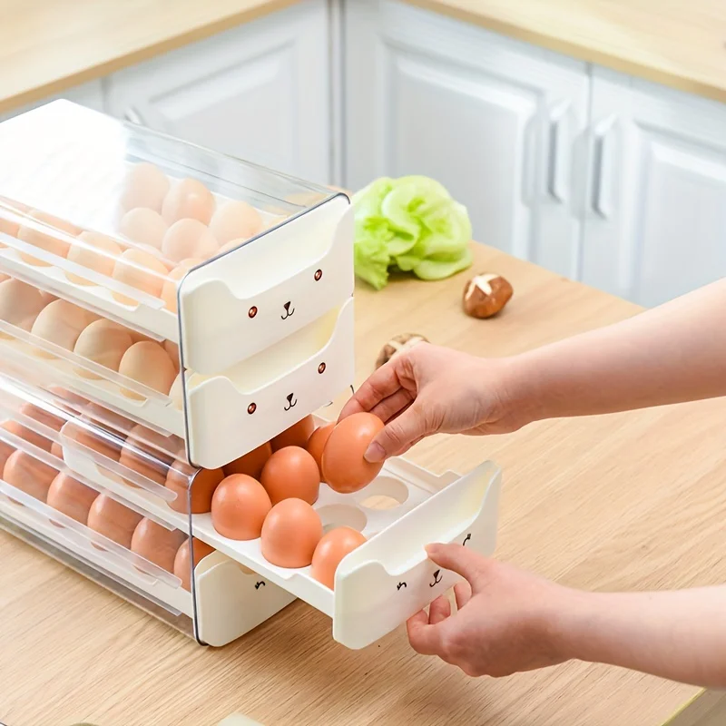 18/36 Compartment Box Of Refrigerator Sealed Freshness Storage Organizer Drawer Type Egg Rack Kitchen Accessories_voghion.com