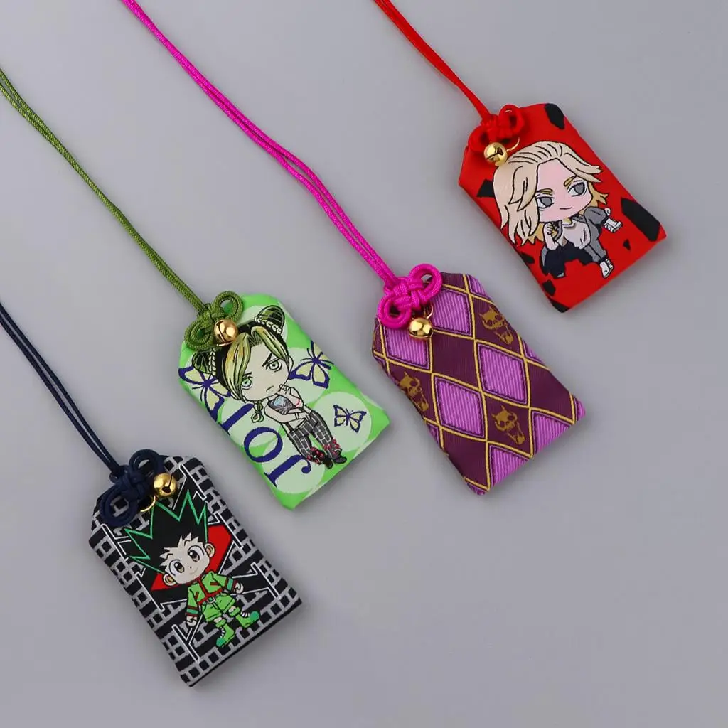 

JoJo's Bizarre Adventure Anime Embroidery Omamori Key Chain Ornament Key Ring Accesorios Pendant Cute Gift Fashion Accessories
