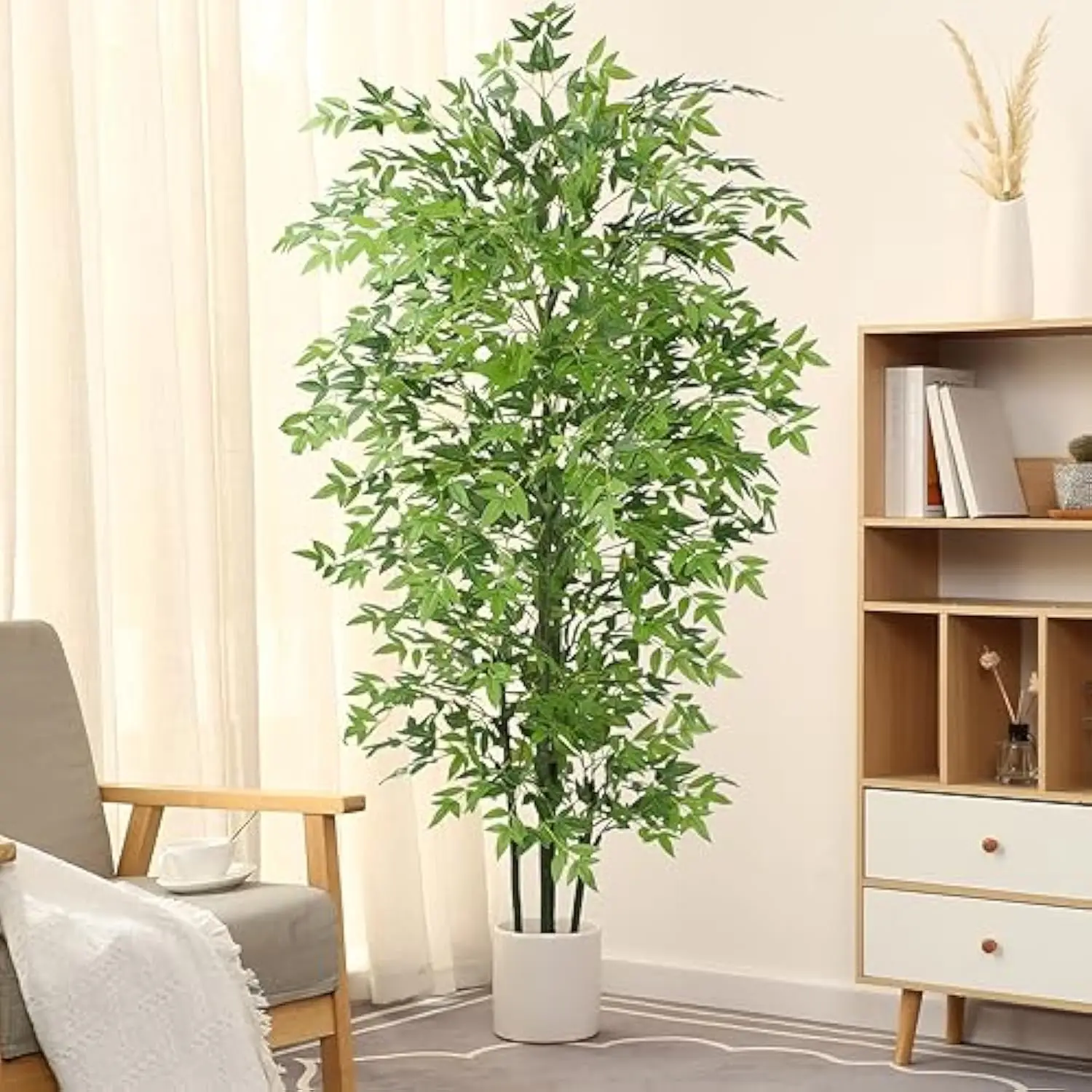 JUMPLAWN 20 Piezas De Bambú Falso En Miniatura – Plantas Decorativas De ABS Para Interiores, Bonsáis Y Paisajismo Creativo