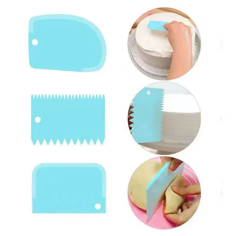 Cake Scraper Plastic Baking Tools Plastic Cream Scraper Cream Cake Dough Cutter Baking Kitchen Accessories Kitchen Gadgets Dough Scraper Baking Tool Dough Cutter Baking Accessories Cake Scraper