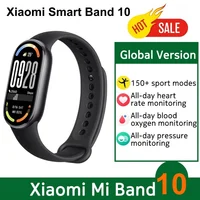 Global Version Xiaomi Smart Band 10 150+ Sports Modes Sleep Monitoring 1.72" AMOLED Display 21-day Battery Mi Wrist Sport Watch