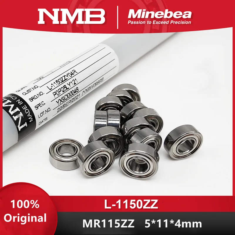 Minebea Rolamento de Esferas em Miniatura Nmb Mr115zz Mr115zz 5x11x4 mm L1150zz 1150 Mr115 Mr115z 5x11x4 mm Original