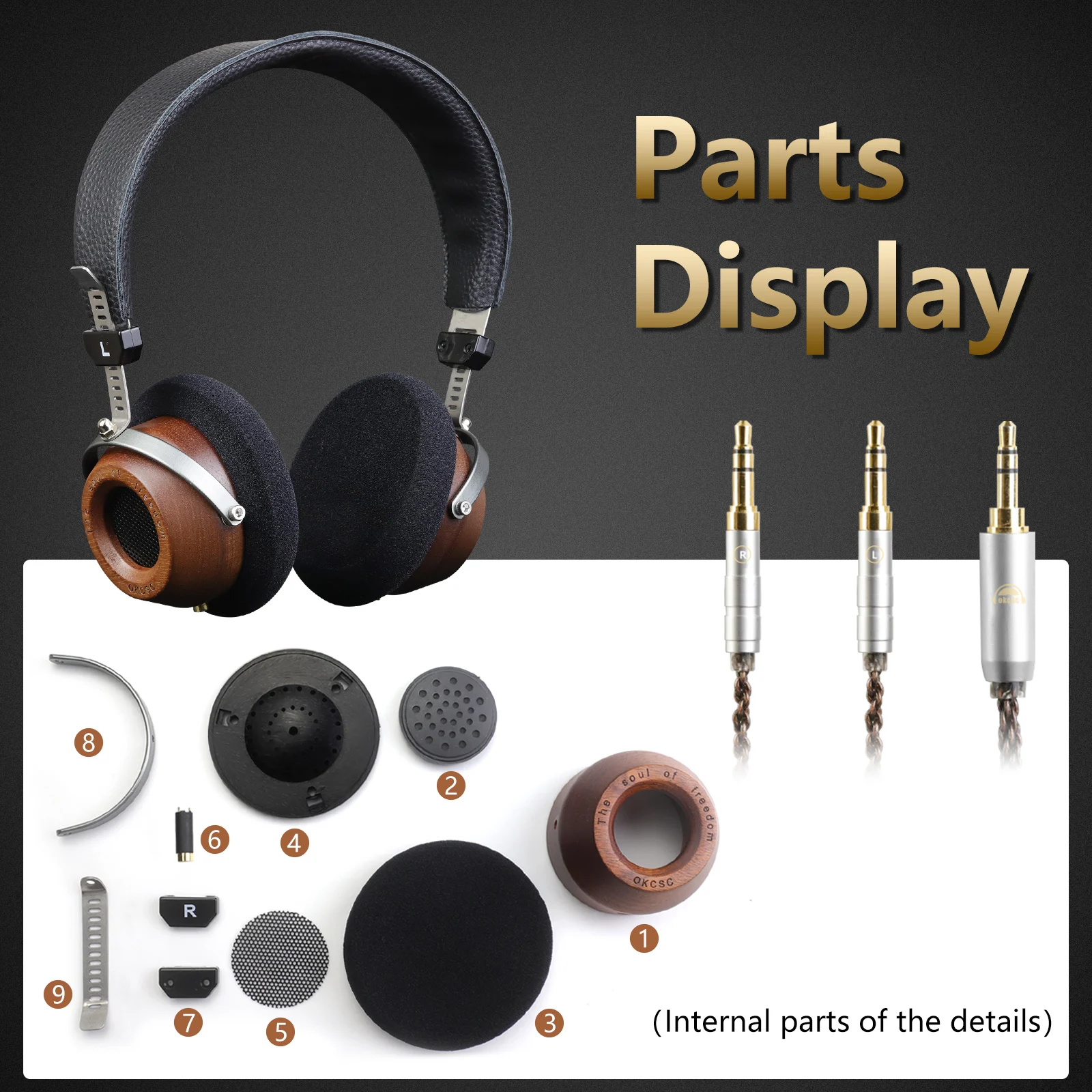 OKCSC M1 Pro Wooden HiFi Headphones thumbnail 16