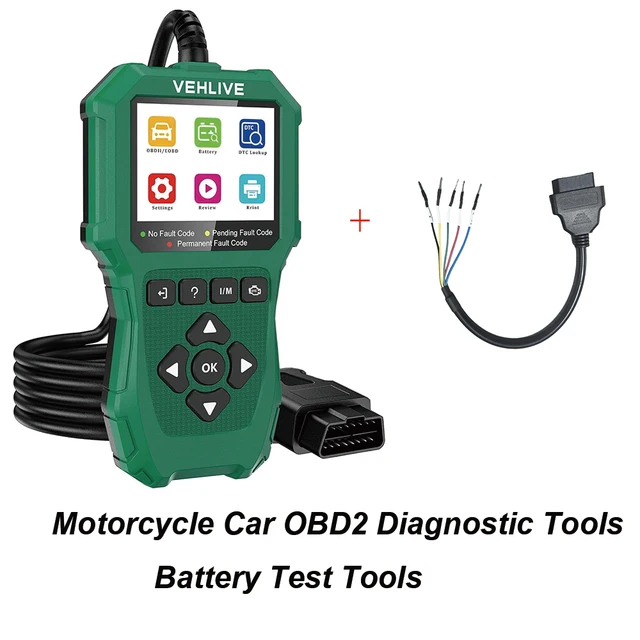 Motorcycle Diagnostic Measurement Tool Car OBD2 Scanner Tools with Voltage Test for Honda For Kawasaki For Generation For KYMCO