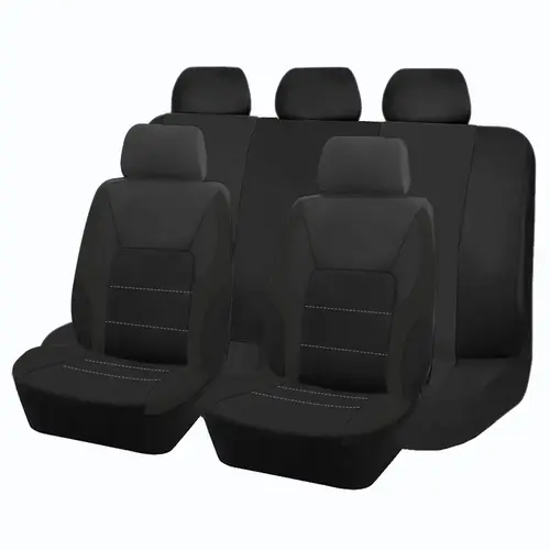 AUTO PLUS Sports Universal Polyester Car Seat Cover Set Fit Most Car Plain Fabric Bicolor Stylish Car Accessories Seat Protector - Image 25