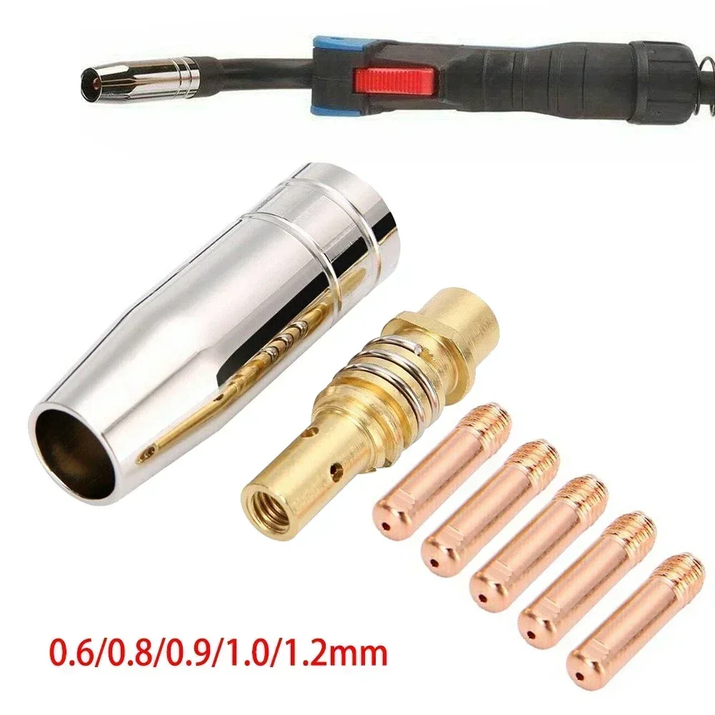MB15 15AK MIG Welding Contact Tip 0.6mm/0.8mm/0.9mm/1.0mm/1.2mm Protective Nozzle For Rilon Riland Jasic Welding-Tool Accessory 4