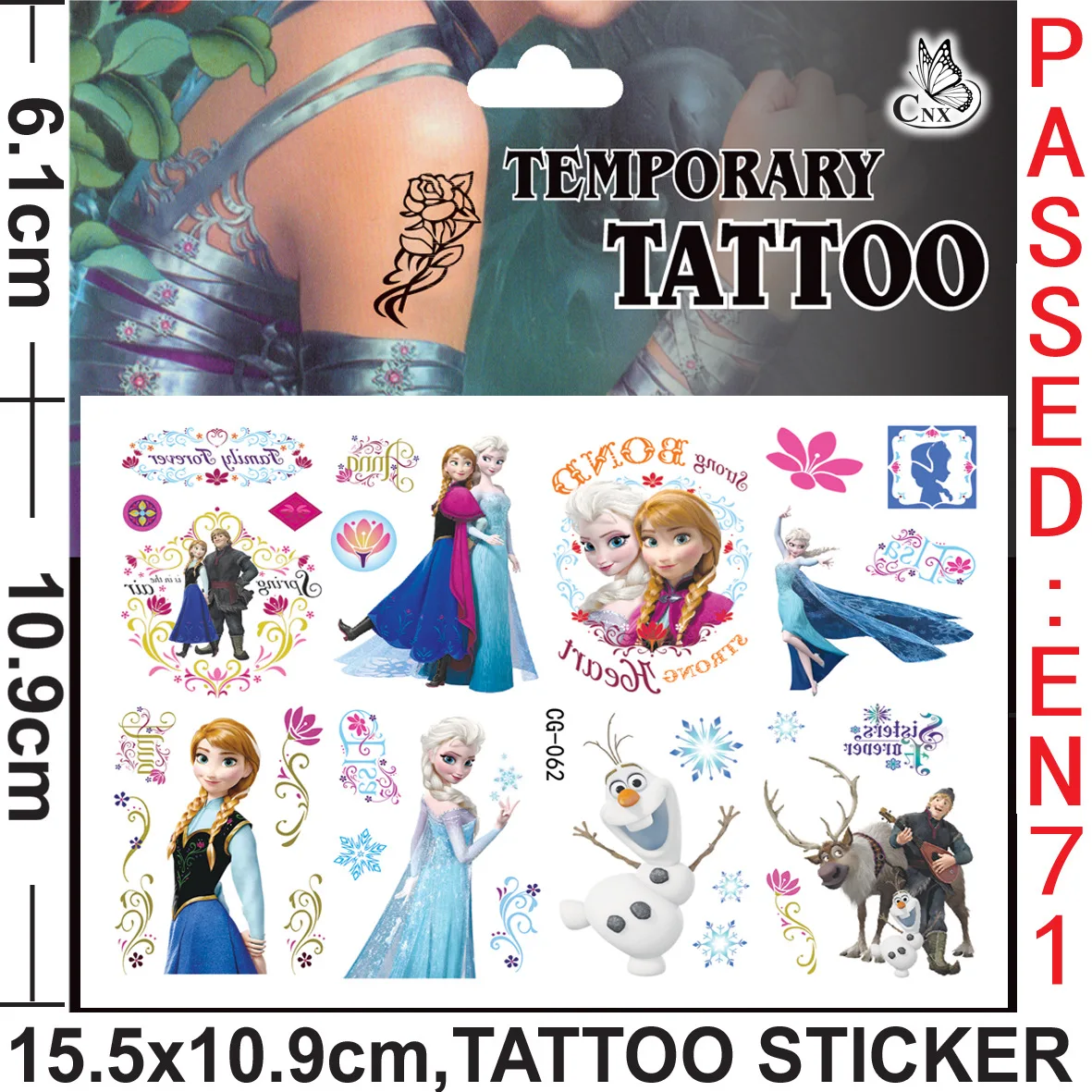 Disney Frozen Anna Elsa Princess Tattoo Stickers Toy Children's Birthday Party Decoration Frozen Cartoon Sticker Toys Kids Gifts tattoo sticker temporary tattoos