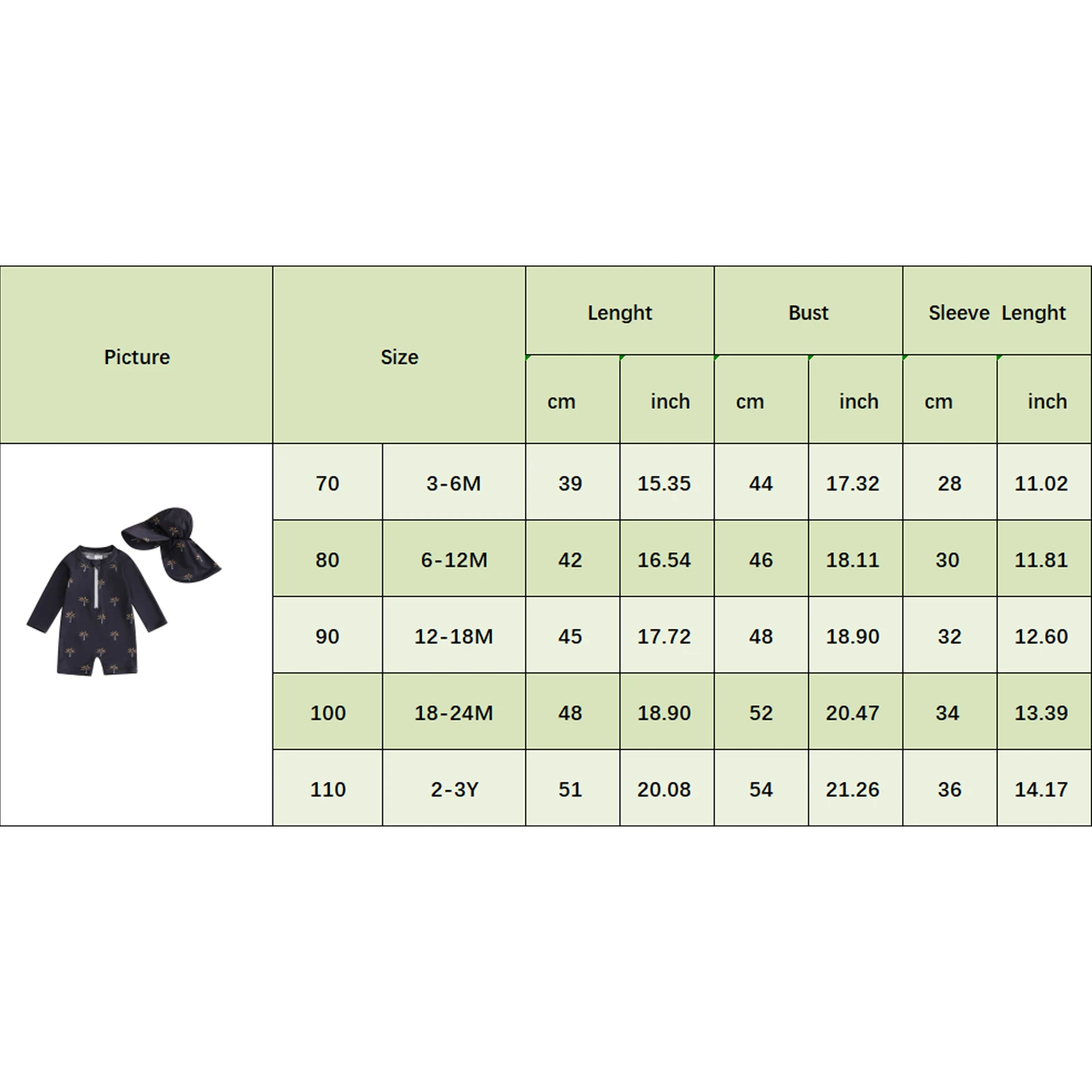 Infant Baby Boy Zip Up Long Sleeve Rash Guard Swimsuit with Hat 2 Pcs Toddler Coconut Tree Whale Lobster Crew Neck Swimwears