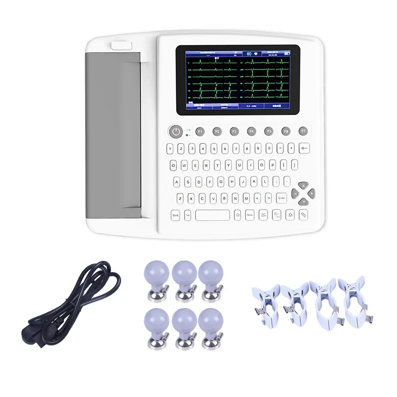 

Medical Supplies Cheap Price Electrocardiograph ekg ecg machine 12 channel with analyzer heart monitor