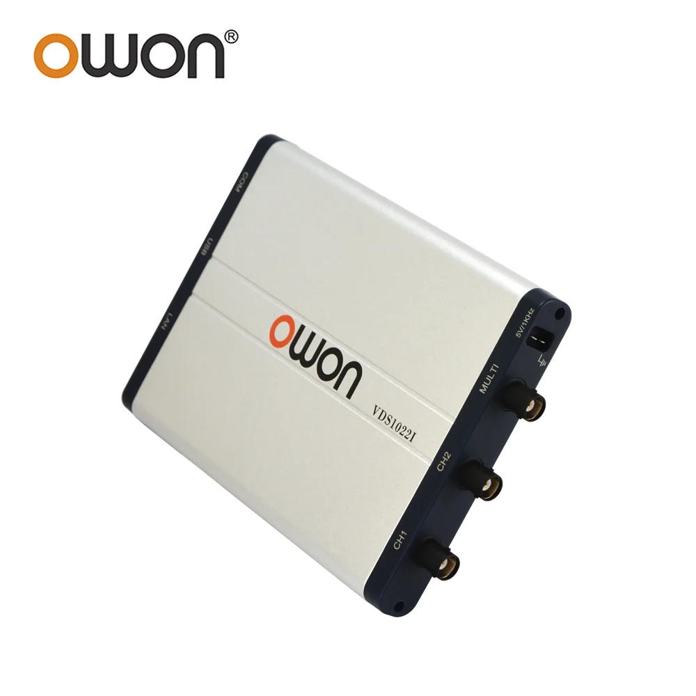 OWON VDS1022I 400V USB2.0 Isolation 5mV/div Virtual Oscilloscope VDS1022 40V 25MHz 100MSa/s 8 bits 5K Record PC Oscilloscopes 3